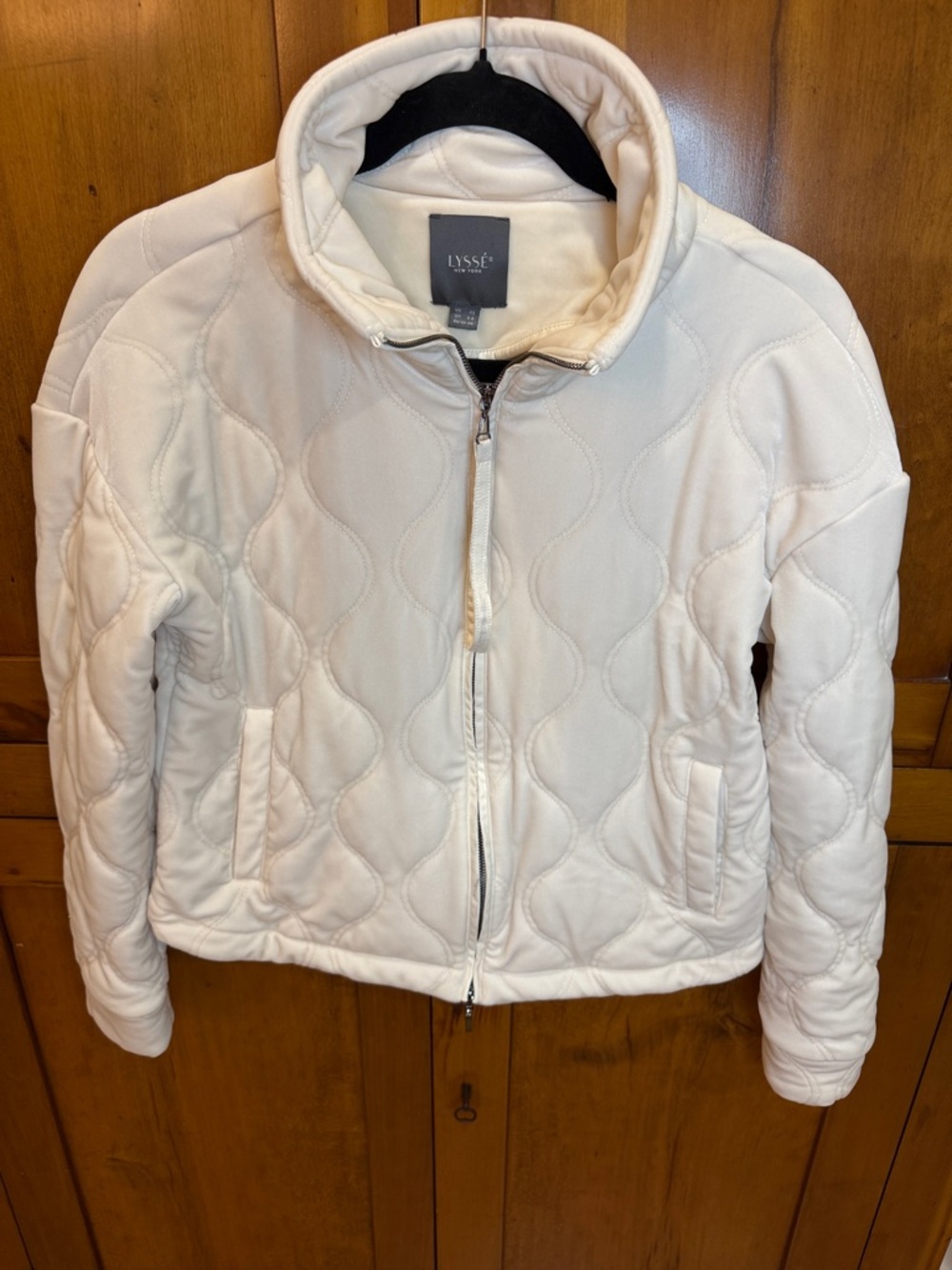 Lysse Luxuriously Soft Cream Quilted Full-Zip Puffer Jacket XS -Activewear, Chic
